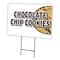 Signmission Chocolate Chip Cookies Yard & Stake outdoor plastic coroplast window, C-2436-Chocolate Chip Cookies C-2436-DS-Chocolate Chip Cookies - alternate 1
